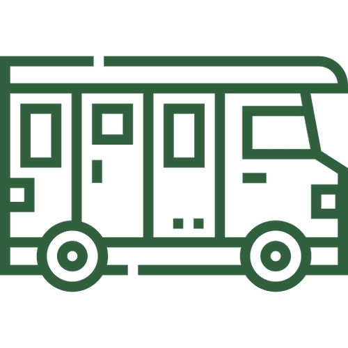 Outline of a camper van icon.