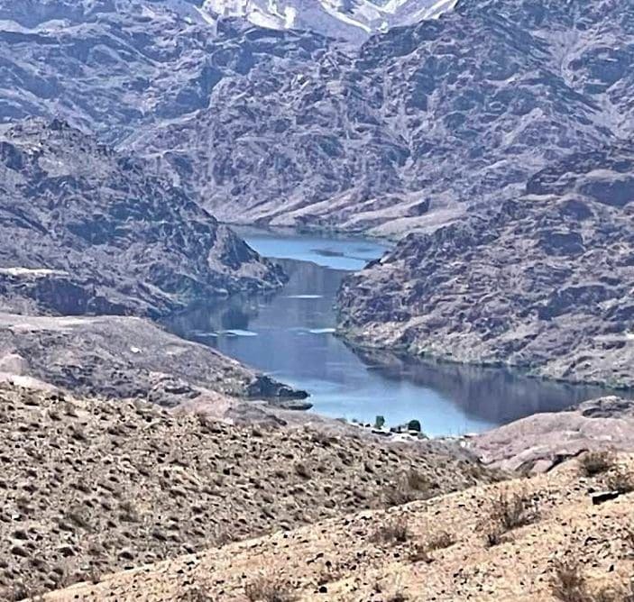Mountainous landscape with a winding river.