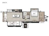 RV floor plan with labeled sections.