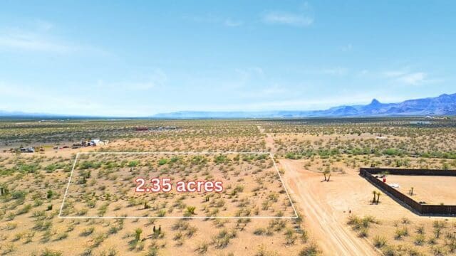 Desert land plot measuring 2.35 acres.